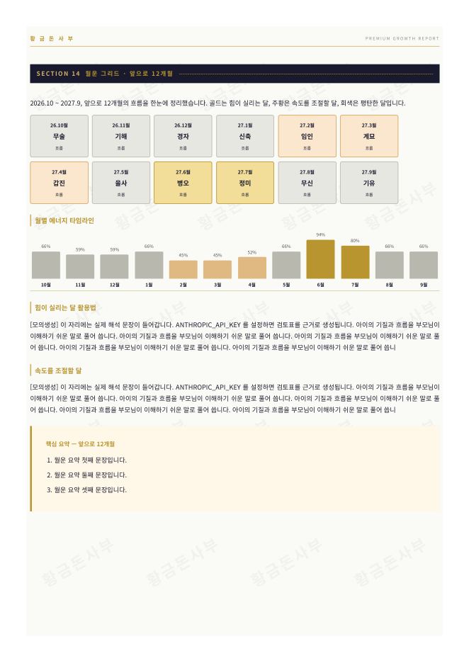 12개월 흐름 페이지 예시
